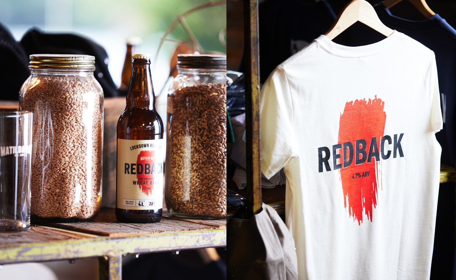Matilda Bay Redback beer and tshirt